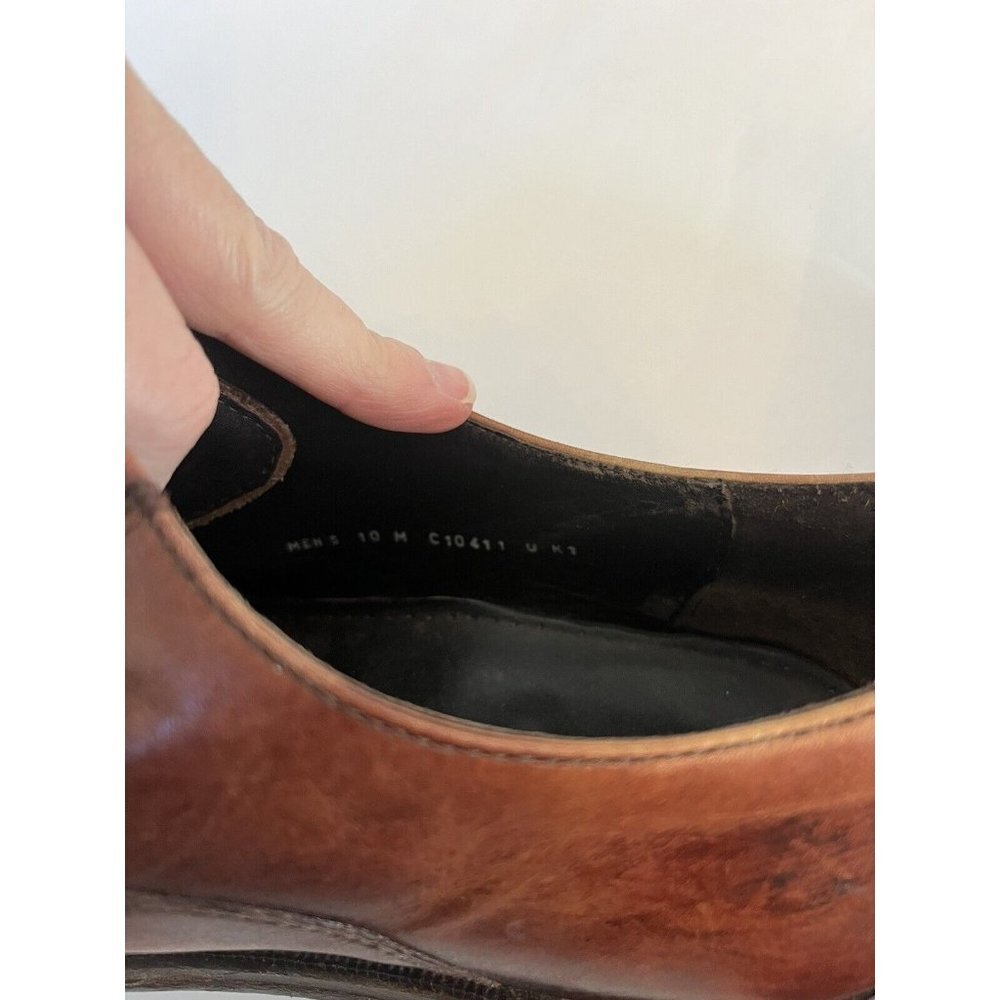 Cole Haan Mens Oxfords Shoes 10 M Brown Leather C10411 Lace Up Flat Heel - Picture 9 of 9